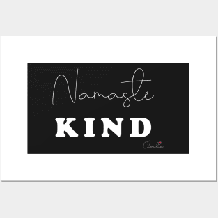 Namaste Kind Black n White Design Print Posters and Art